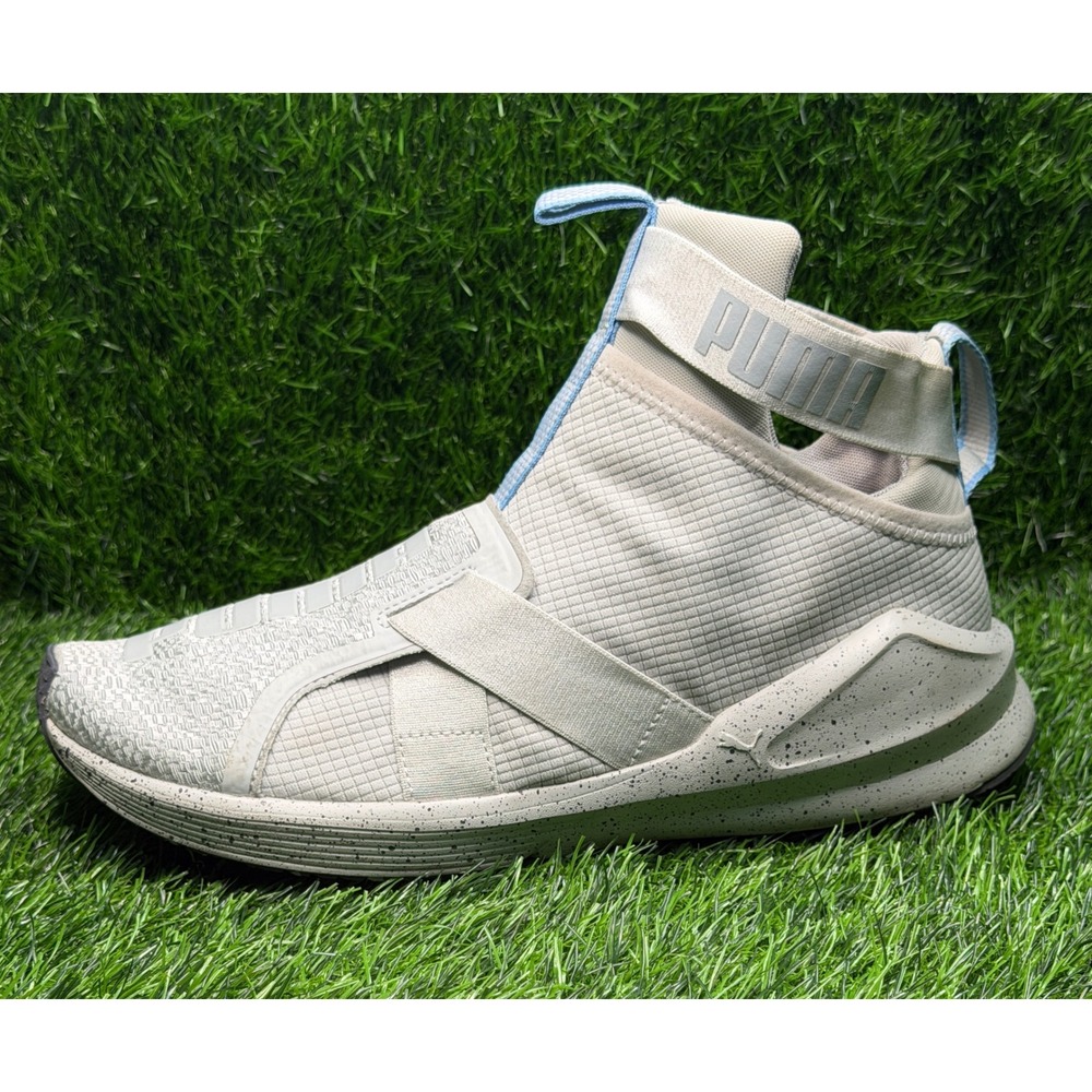 Puma Shoes Womens Sz 9.5 Running Blue Gray Slip On High Top UNC Tarheel Jordan
